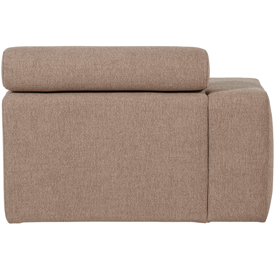 NOVI CHAISE LONGUE ELEMENT ARM LINKS BOUCLE TAUPE