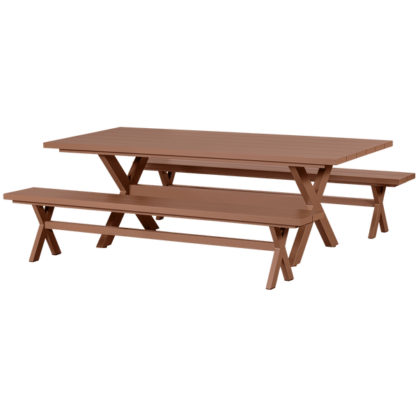 DELTA PICKNICK TUINTAFEL ALUMINIUM TERRA 220X100 CM