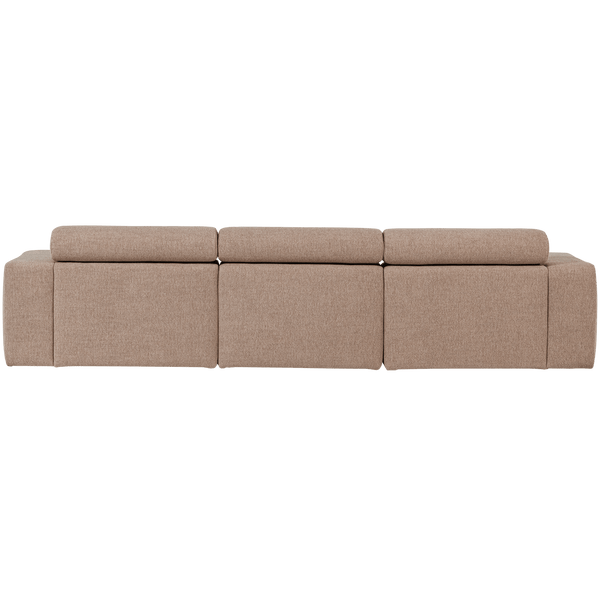 NOVI CHAISE LONGUE BANK LINKS BOUCLE TAUPE