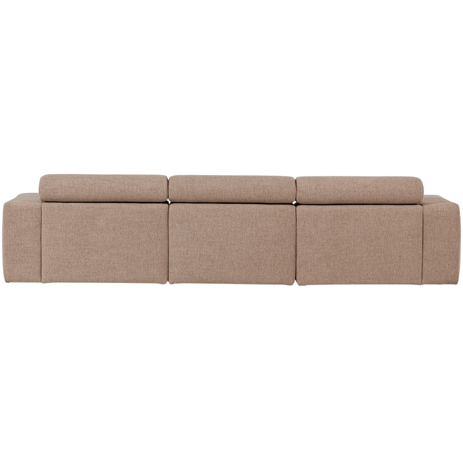 NOVI CHAISE LONGUE BANK LINKS BOUCLE TAUPE