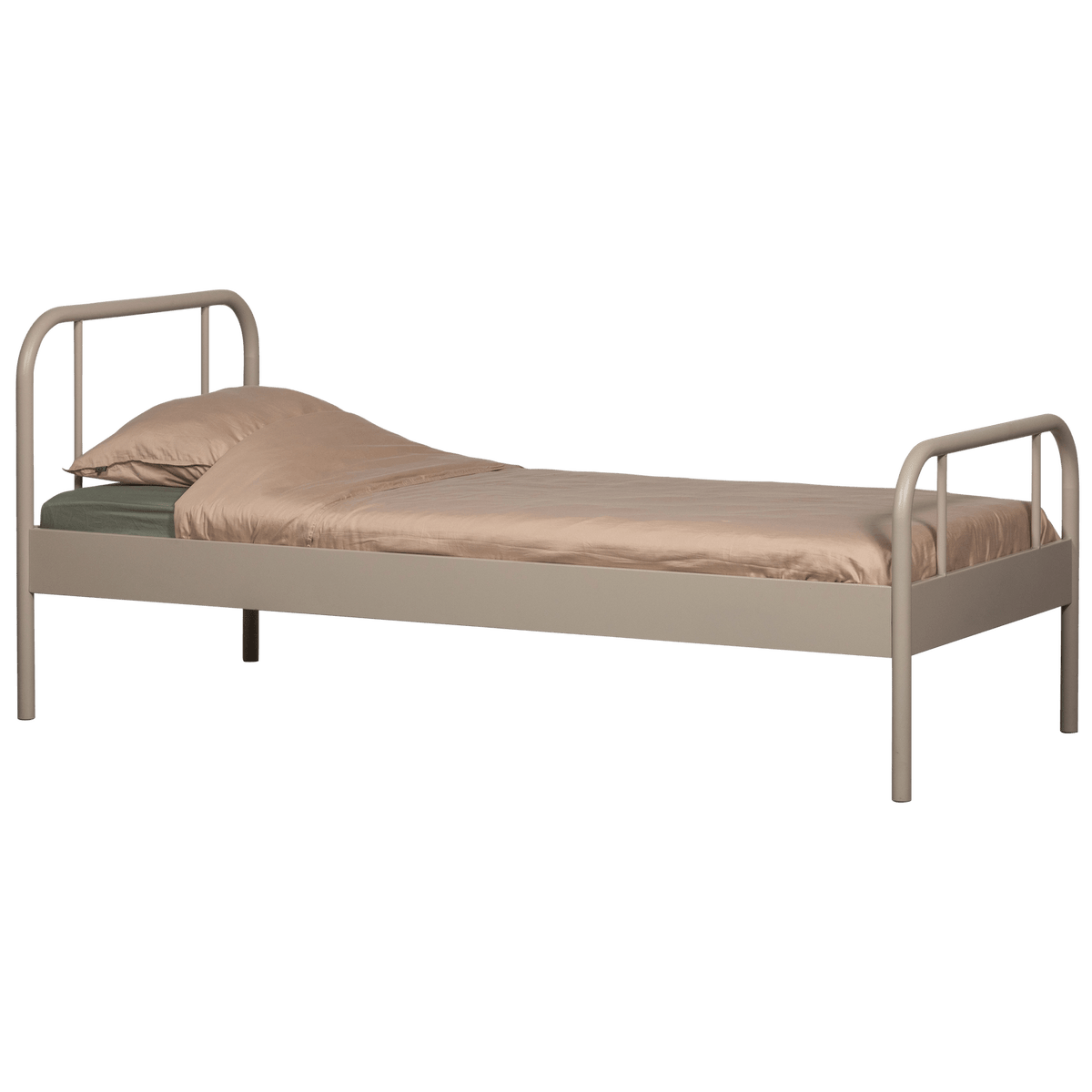 MATA 1-PERSOONS BED METAAL ZAND 90X200 CM