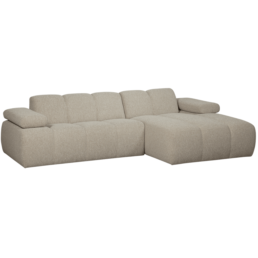 MOJO CHAISE LONGUE BANK RECHTS BOUCLE BEIGE MELANGE