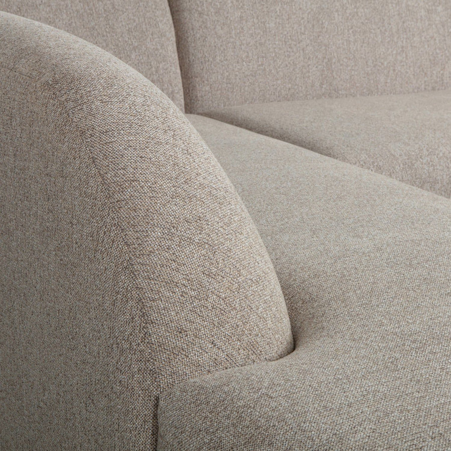 SLOPING HOEKBANK LINKS NATUREL MELANGE