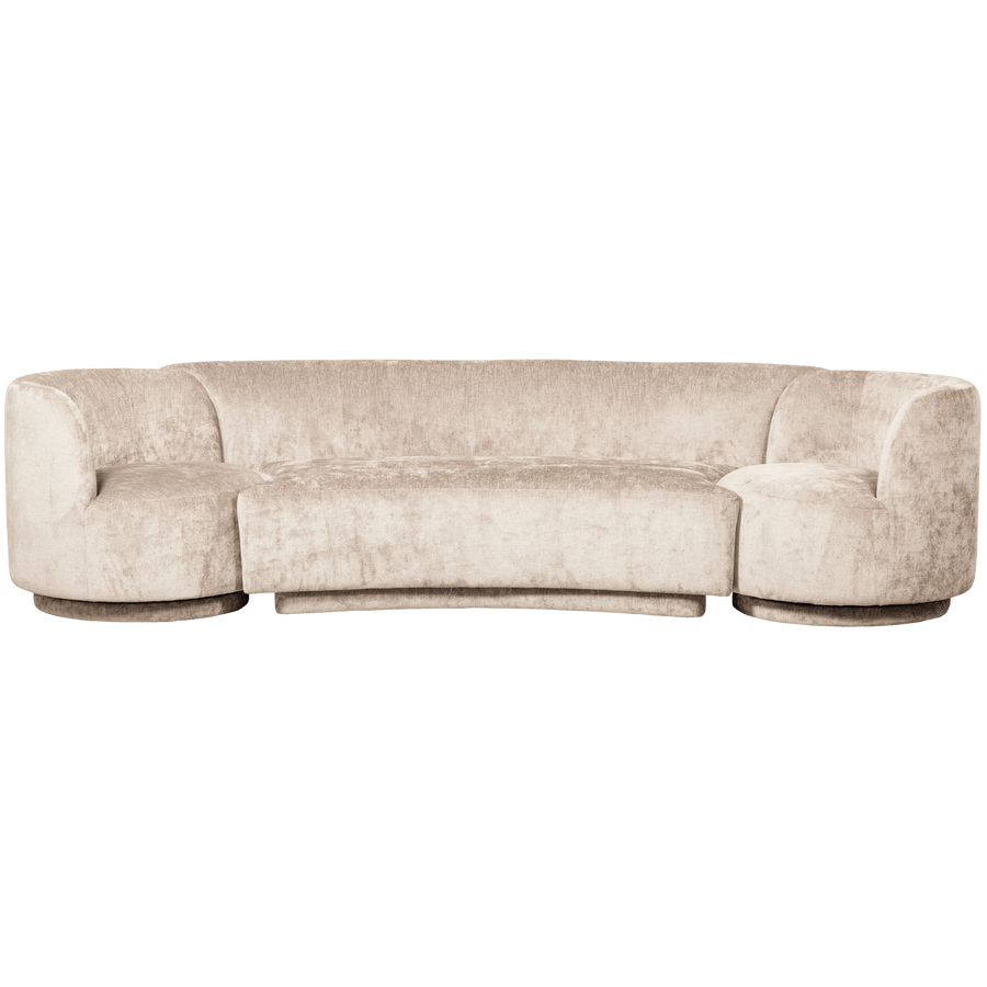 COMBI-POPULAR: BANKJE + Fauteuil NATUREL