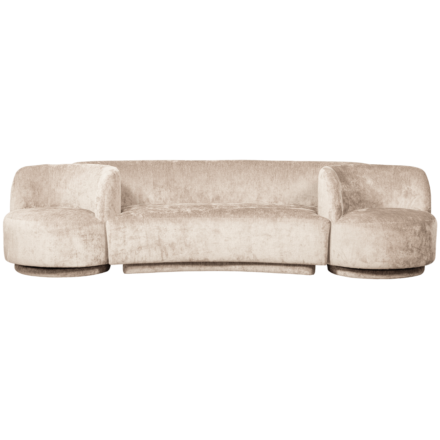 COMBI-POPULAR: BANKJE + Fauteuil NATUREL
