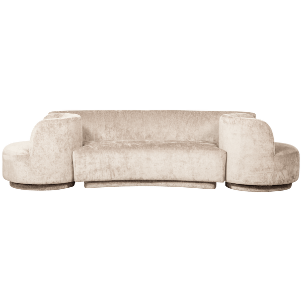 COMBI-POPULAR: BANKJE + Fauteuil NATUREL