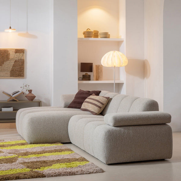 MOJO CHAISE LONGUE BANK LINKS BOUCLE BEIGE MELANGE
