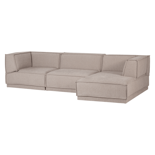 MANU CHAISE LONGUE BANK RECHTS GROVE CHENILLE NATUREL [fsc]