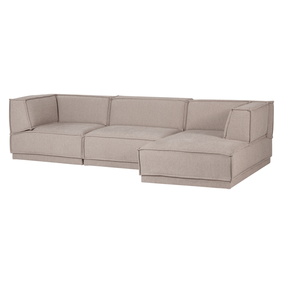 MANU CHAISE LONGUE BANK RECHTS GROVE CHENILLE NATUREL [fsc]