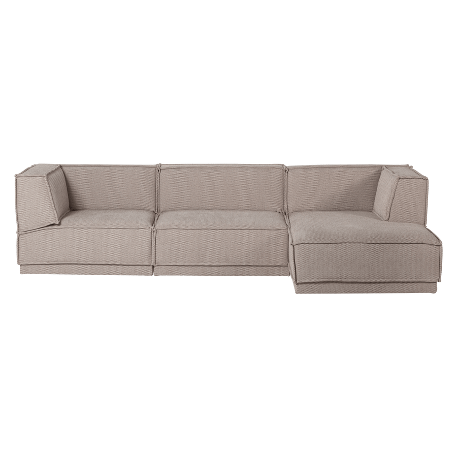 MANU CHAISE LONGUE BANK RECHTS GROVE CHENILLE NATUREL [fsc]