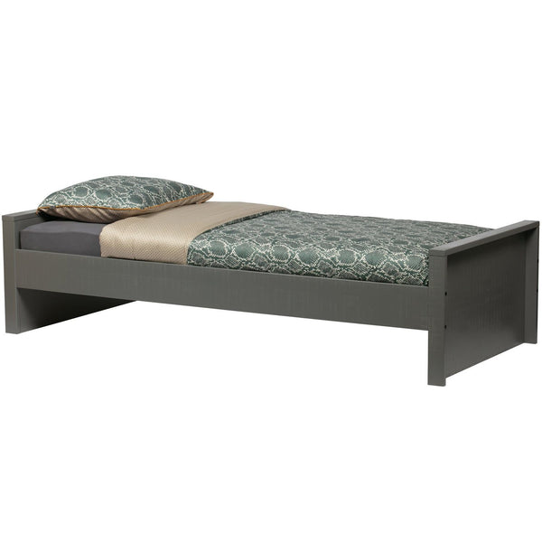 MORRIS BED GRENEN LEEM 90X200 CM EXCL. LATTENBODEM [fsc]