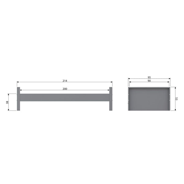 MORRIS BED GRENEN LEEM 90X200 CM EXCL. LATTENBODEM [fsc]