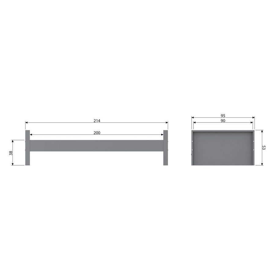 MORRIS BED GRENEN LEEM 90X200 CM EXCL. LATTENBODEM [fsc]