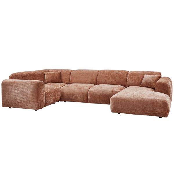 CLOUD HOEKBANK LINKS GEWEVEN CHENILLE TERRA