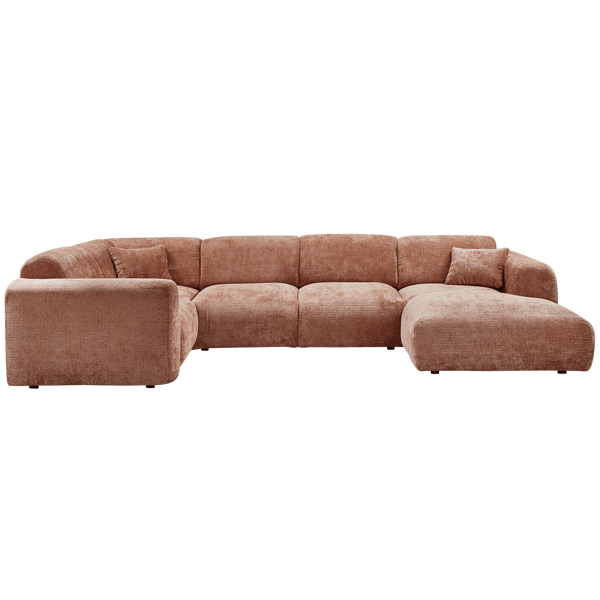 CLOUD HOEKBANK LINKS GEWEVEN CHENILLE TERRA