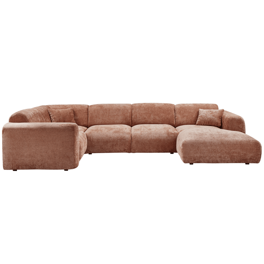 CLOUD HOEKBANK LINKS GEWEVEN CHENILLE TERRA