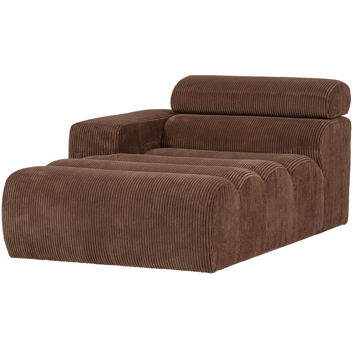 NOVI CHAISE LONGUE ELEMENT ARM LINKS RIBSTOF MOKKABRUIN