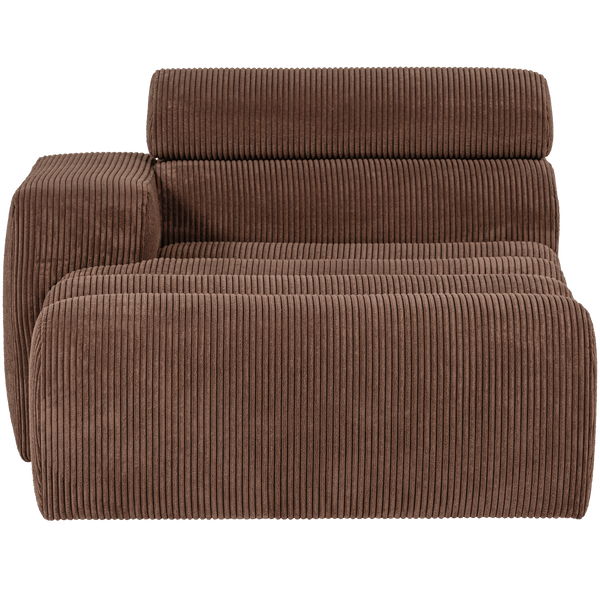 NOVI CHAISE LONGUE ELEMENT ARM LINKS RIBSTOF MOKKABRUIN
