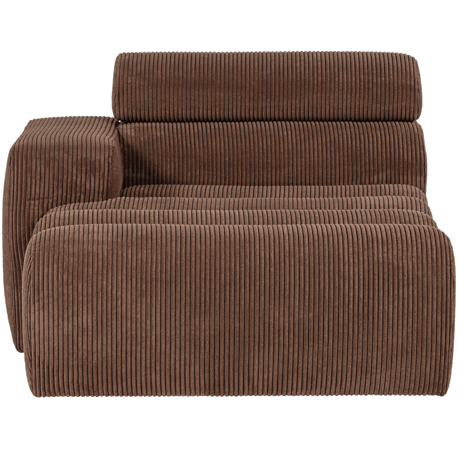 NOVI CHAISE LONGUE ELEMENT ARM LINKS RIBSTOF MOKKABRUIN
