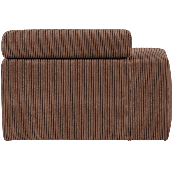 NOVI CHAISE LONGUE ELEMENT ARM LINKS RIBSTOF MOKKABRUIN