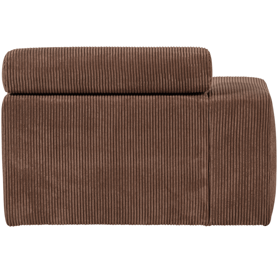NOVI CHAISE LONGUE ELEMENT ARM LINKS RIBSTOF MOKKABRUIN