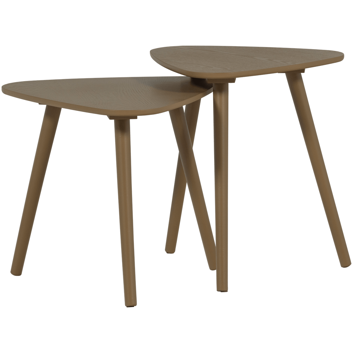 NILA Bijzettafel HOUT MUD - SET VAN 2