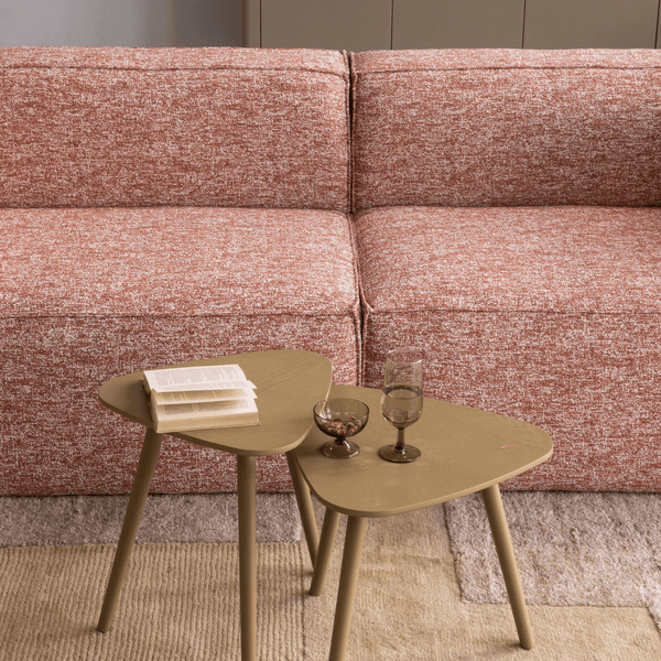 NILA Bijzettafel HOUT MUD - SET VAN 2