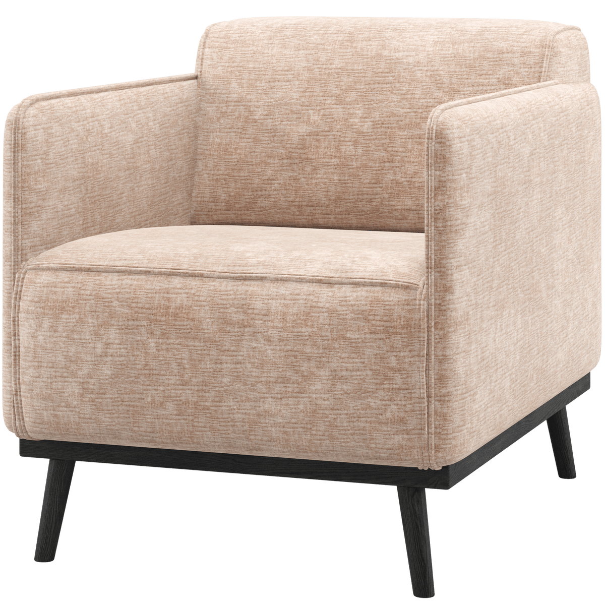 STATEMENT FAUTEUIL MET ARM CHENILLE VELVET NATUREL