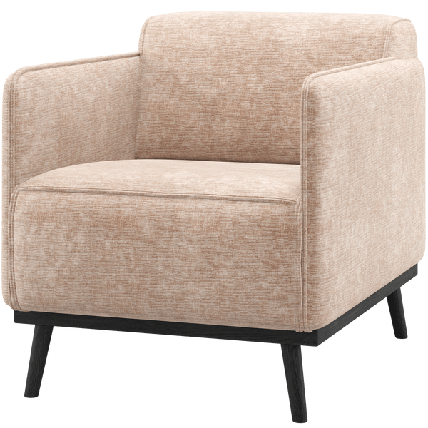 STATEMENT FAUTEUIL MET ARM CHENILLE VELVET NATUREL