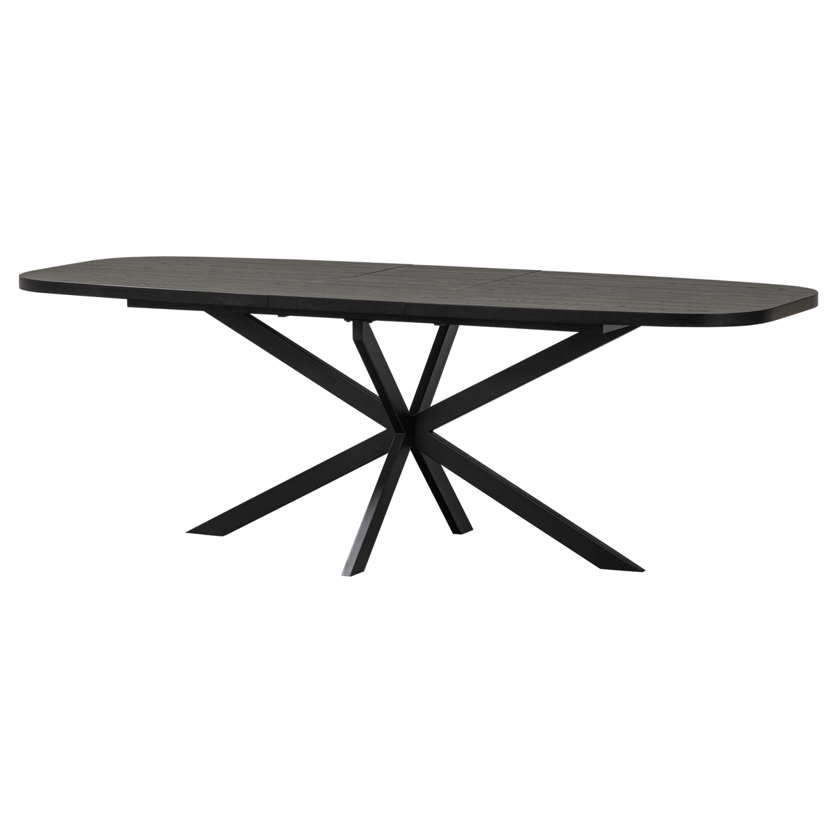 ARROS EETTAFEL UITSCHUIFBAAR 180-220X90 CM MDF ZWART