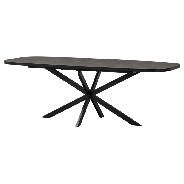 ARROS EETTAFEL UITSCHUIFBAAR 180-220X90 CM MDF ZWART
