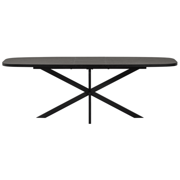 ARROS EETTAFEL UITSCHUIFBAAR 180-220X90 CM MDF ZWART