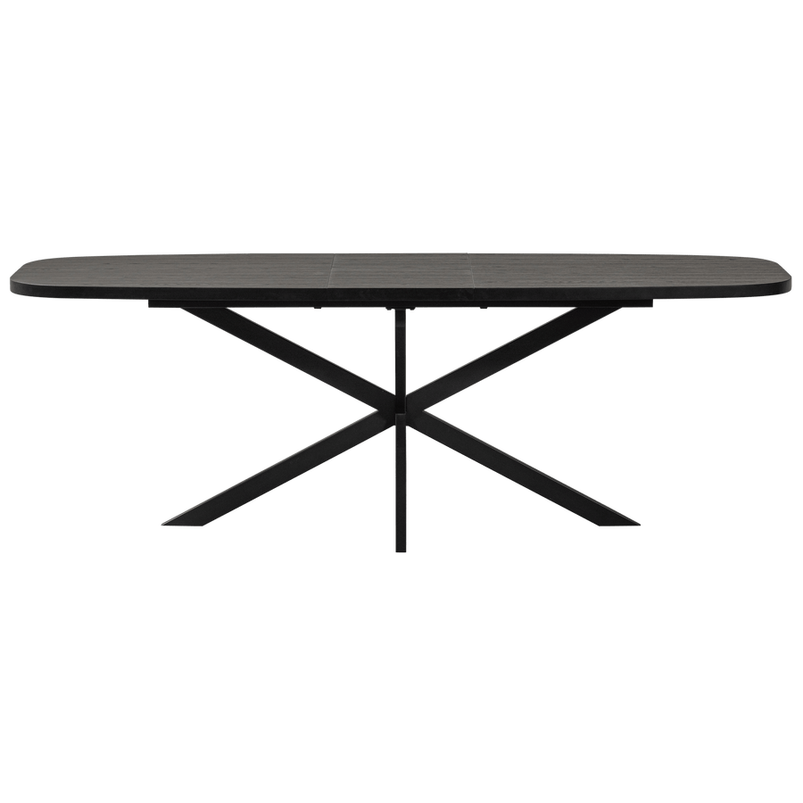 ARROS EETTAFEL UITSCHUIFBAAR 180-220X90 CM MDF ZWART