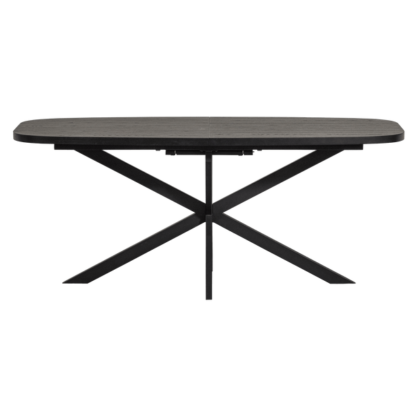 ARROS EETTAFEL UITSCHUIFBAAR 180-220X90 CM MDF ZWART