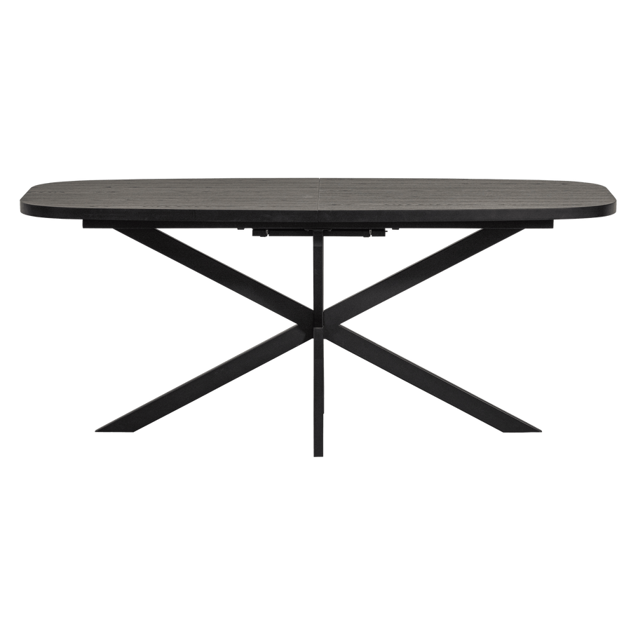 ARROS EETTAFEL UITSCHUIFBAAR 180-220X90 CM MDF ZWART