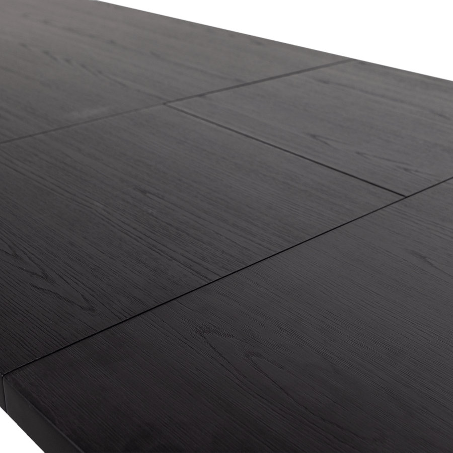 ARROS EETTAFEL UITSCHUIFBAAR 180-220X90 CM MDF ZWART