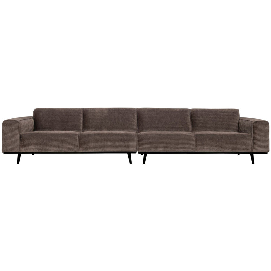 STATEMENT XL 4-ZITS BANK 372 CM RIBSTOF TAUPE