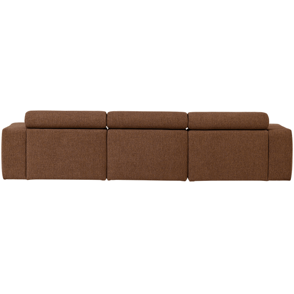 NOVI CHAISE LONGUE BANK LINKS BOUCLE MOKKABRUIN