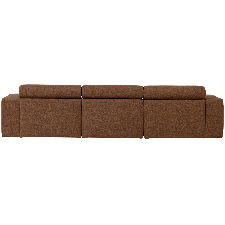 NOVI CHAISE LONGUE BANK LINKS BOUCLE MOKKABRUIN