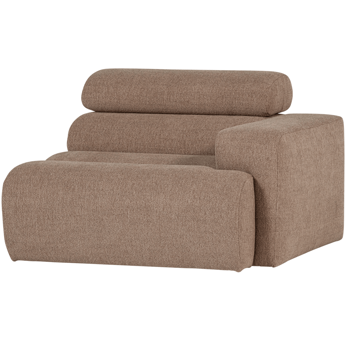 NOVI 1-ZITS ELEMENT ARM RECHTS BOUCLE TAUPE