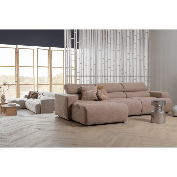 NOVI 1-ZITS ELEMENT ARM RECHTS BOUCLE TAUPE