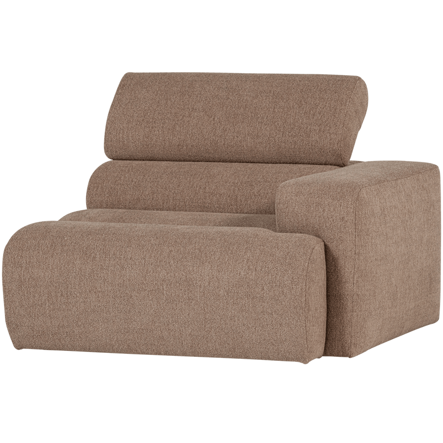 NOVI 1-ZITS ELEMENT ARM RECHTS BOUCLE TAUPE