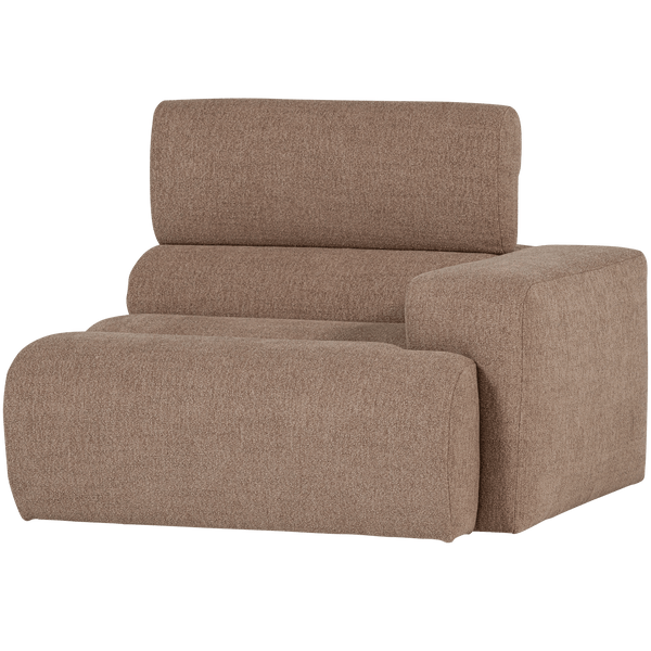 NOVI 1-ZITS ELEMENT ARM RECHTS BOUCLE TAUPE