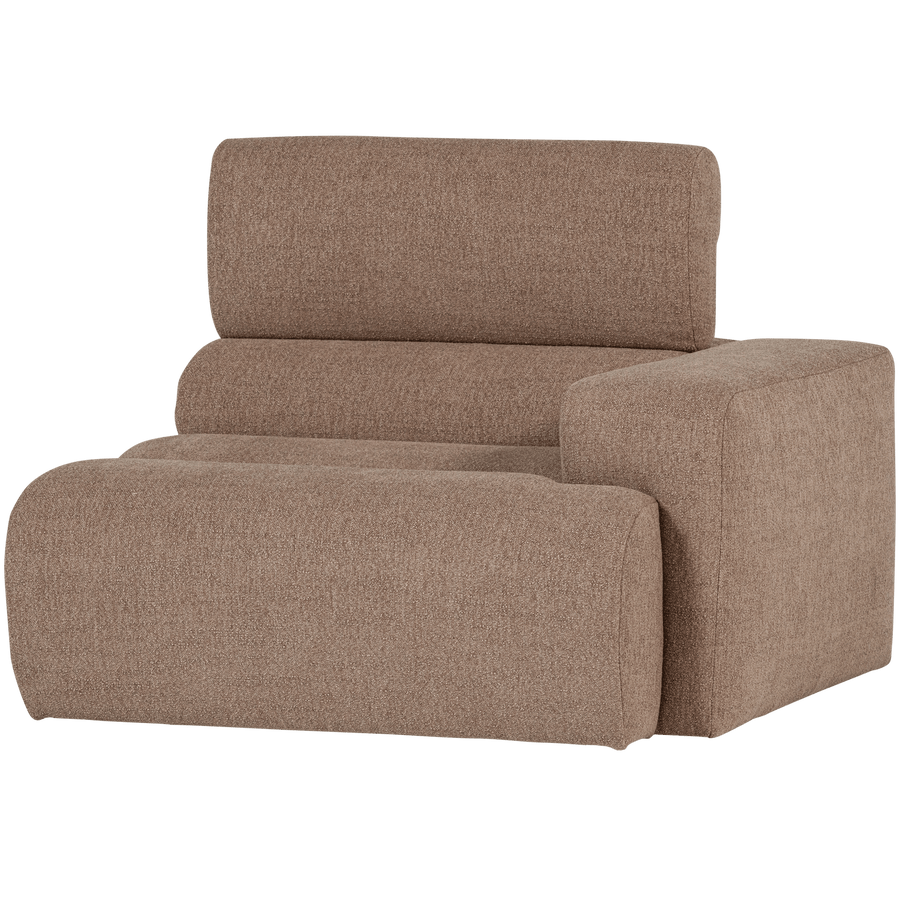 NOVI 1-ZITS ELEMENT ARM RECHTS BOUCLE TAUPE