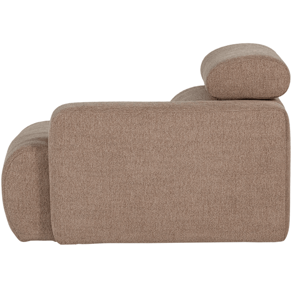 NOVI 1-ZITS ELEMENT ARM RECHTS BOUCLE TAUPE