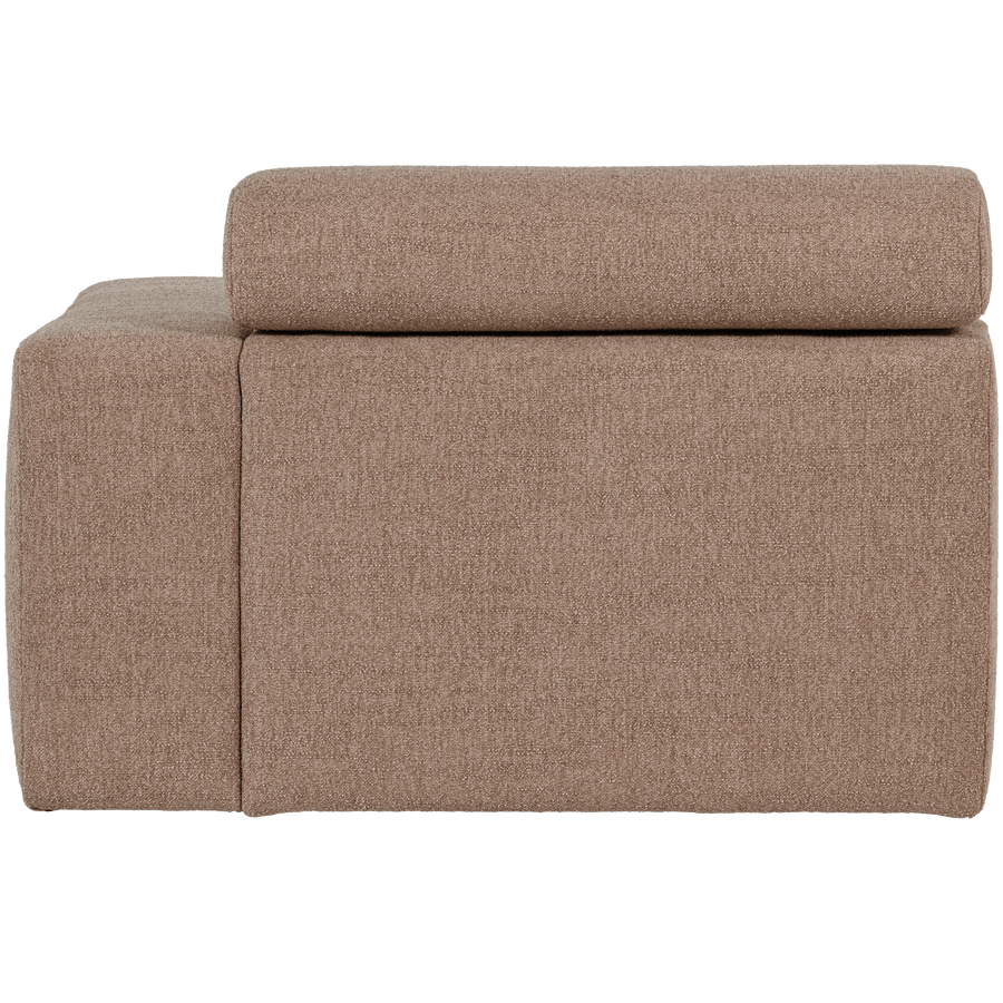 NOVI 1-ZITS ELEMENT ARM RECHTS BOUCLE TAUPE