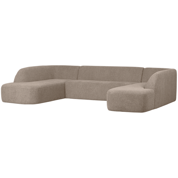 SLOPING U-VORM BANK NATUREL MELANGE