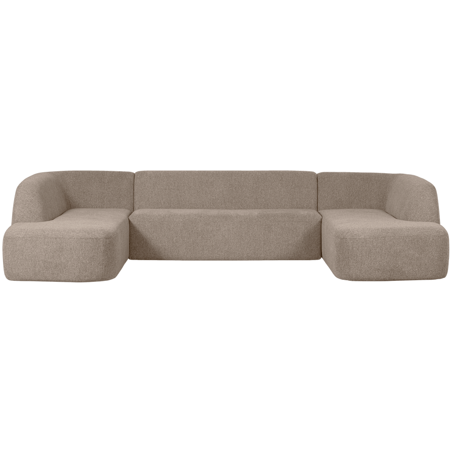 SLOPING U-VORM BANK NATUREL MELANGE