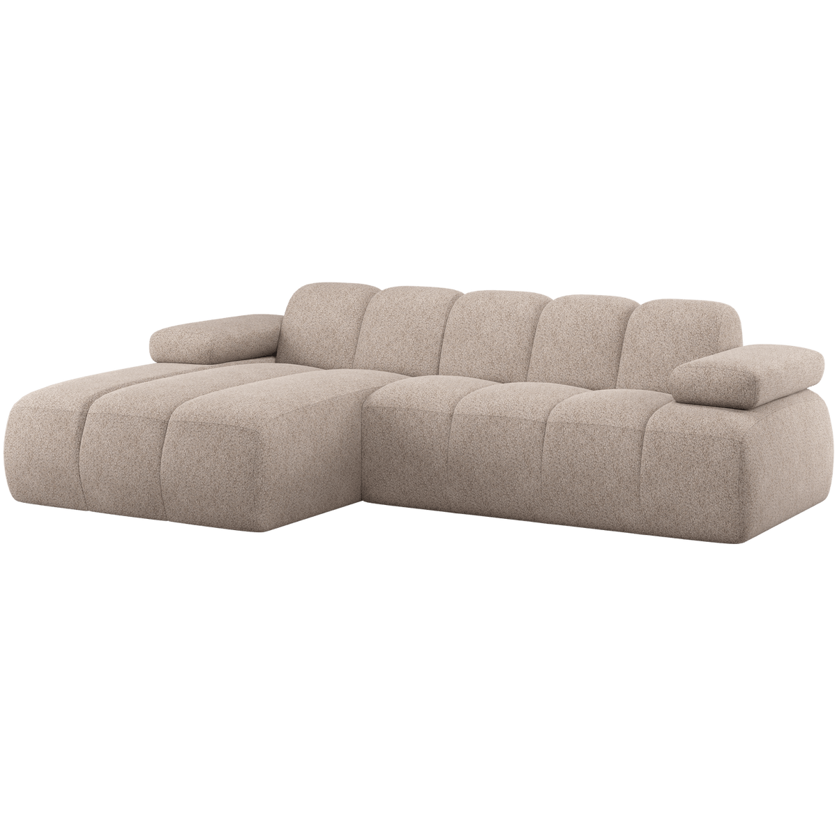 MOJO CHAISE LONGUE BANK LINKS WOLLIG DONKERZAND