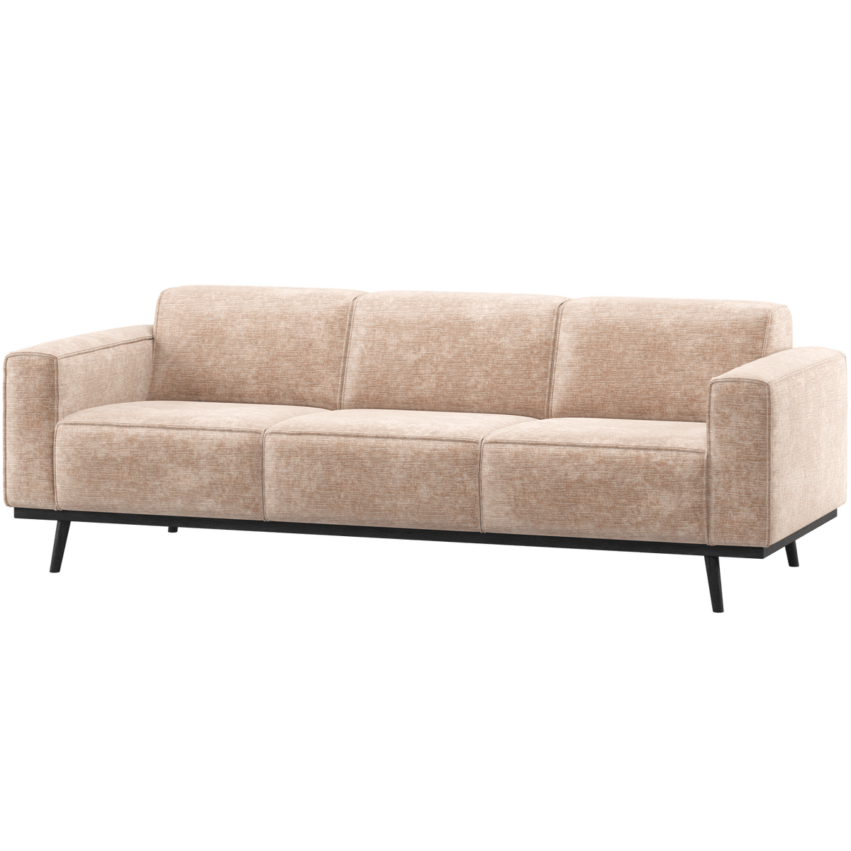 STATEMENT 3-ZITS BANK 230 CM CHENILLE VELVET NATUREL